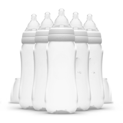 Standard Neck BPA-Free Plastic Baby Bottles - 9oz, Clear, 6ct