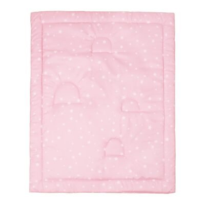 3 Piece Nursery Bedding Set, with Quilt, Fitted Crib Sheet - Pink